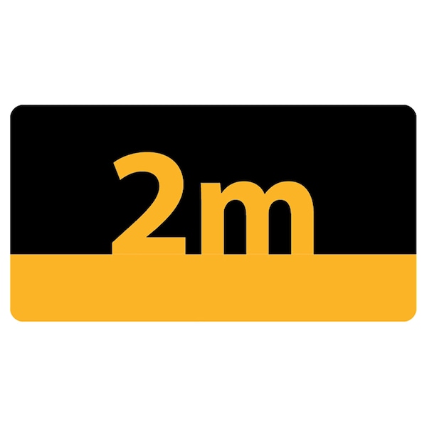 Identity Group 2 Meters Graphic, Yellow, 15" 8615Y